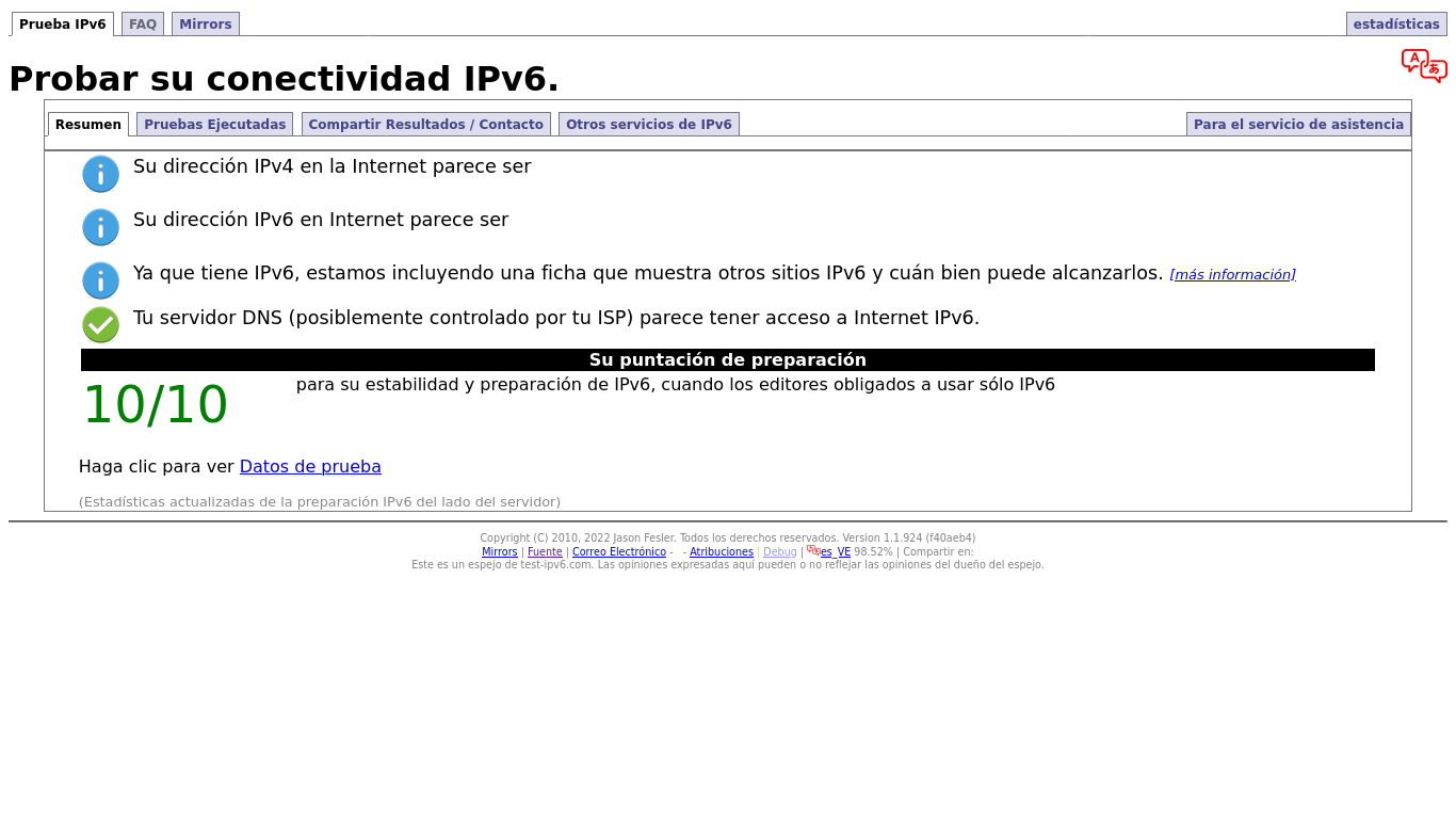 Test IPv6
